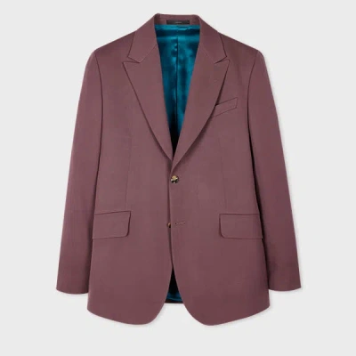 PAUL SMITH TAILORED-FIT MAUVE WOOL GABARDINE BLAZER PURPLE
