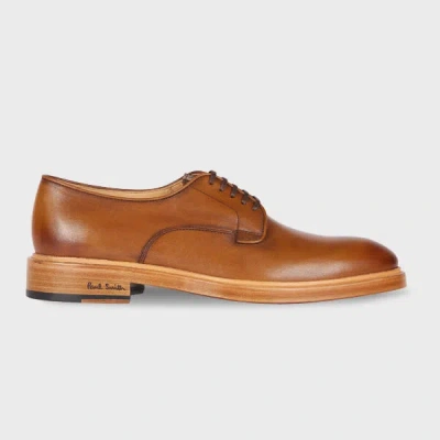 PAUL SMITH TAN LEATHER 'MAGNUM' SHOES BROWN