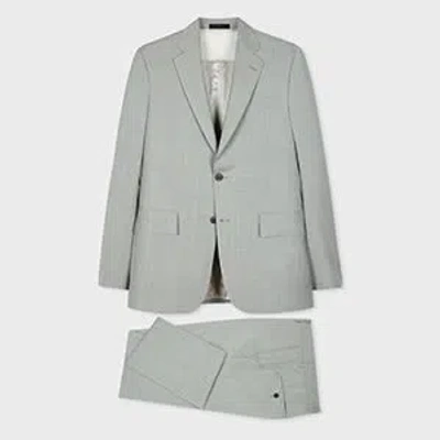 PAUL SMITH THE BRIERLEY - SAGE GREEN OVERDYED MELANGE WOOL SUIT