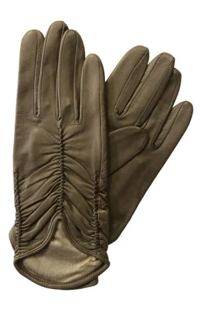 PAULA ROWAN PAULA ROWAN RENEE RUCHED LEATHER GLOVES