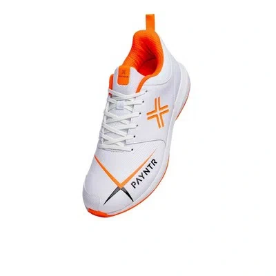 PAYNTR PAYNTR MENS V PIMPLE CRICKET SHOES WHITE SPORTS BREATHABLE LIGHTWEIGHT