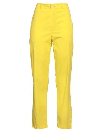 PDR PHISIQUE DU ROLE PDR PHISIQUE DU ROLE WOMAN PANTS YELLOW SIZE 2 COTTON, POLYAMIDE