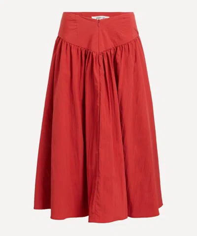 PEACHY DEN PEACHY DEN WOMEN'S DEBA TOMATO MIDI SKIRT