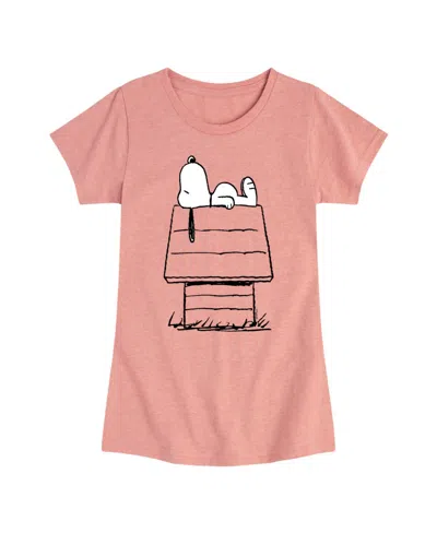 PEANUTS BIG GIRLS SNOOPY HOUSE GRAPHIC SHORT SLEEVE TEE