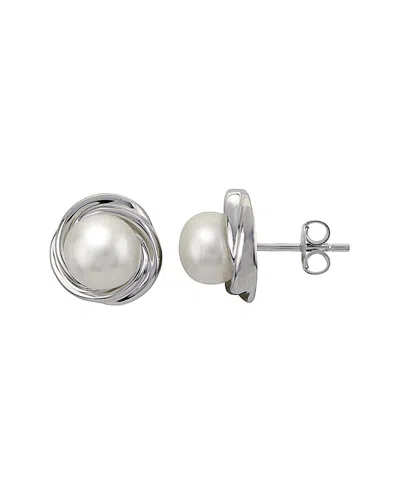 PEARLS IMPERIAL SILVER 8-8.5MM FRESHWATER PEARL EARRINGS