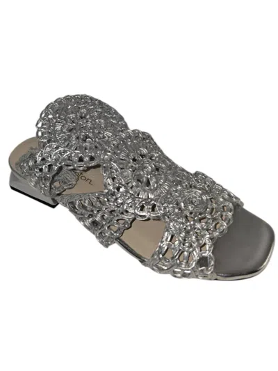 PEDRO ANTÓN WOMEN'S NAPA SANDAL IN ARGENTO