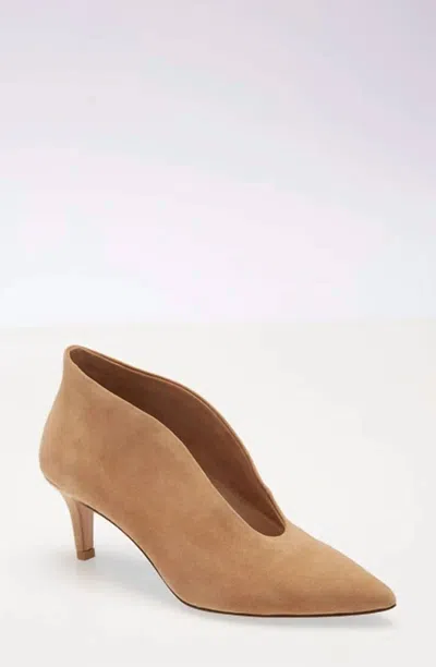 PELLE MODA WOMEN'S HELENA SUEDE PUMP HEELS IN LATTE KID SUEDE