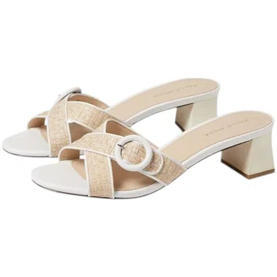 PELLE MODA WOMEN'S THANA HEELS IN WHITE WASHED BASKET