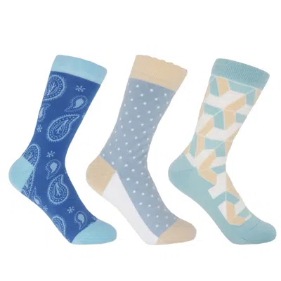 PEPER HAROW - MADE IN ENGLAND WOMEN'S LUXURY SOCK BUNDLE - BLUE
