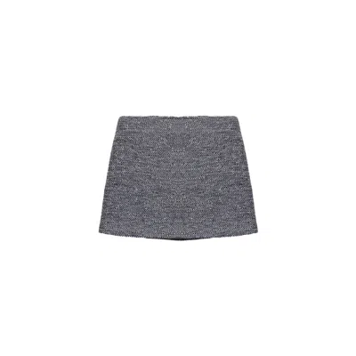 PEPLOUM WOMEN'S CARLEEN TEXTURED WEAVING SKIRT IN ANTHRACITE GREY
