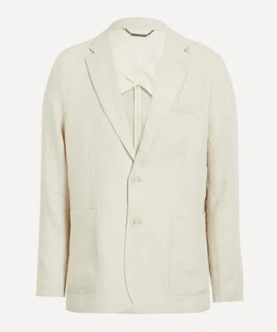 PERCIVAL PERCIVAL MENS CREAM TAILORED LINEN BLAZER