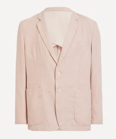 PERCIVAL PERCIVAL MENS DUSTY PINK TAILORED LINEN BLAZER