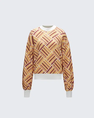 PERFECT MOMENT STRIPE CREWNECK SWEATSHIRT XL