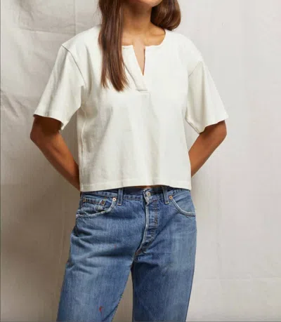 PERFECTWHITETEE SARAH RECYCLED COTTON OVERSIZED SHORT SLEEVE IN WHITE