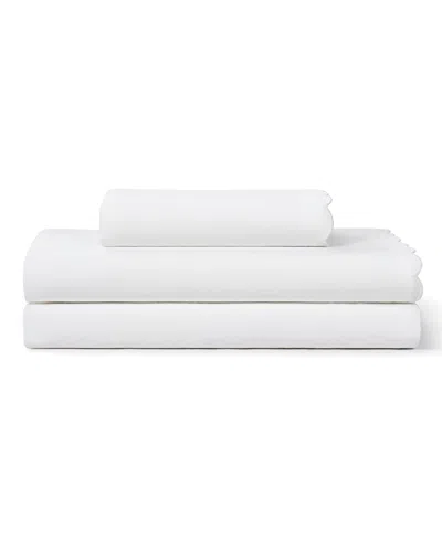 PERI HOME SCALLOP 300-THREAD COUNT COTTON 3-PC. SHEET SET, TWIN