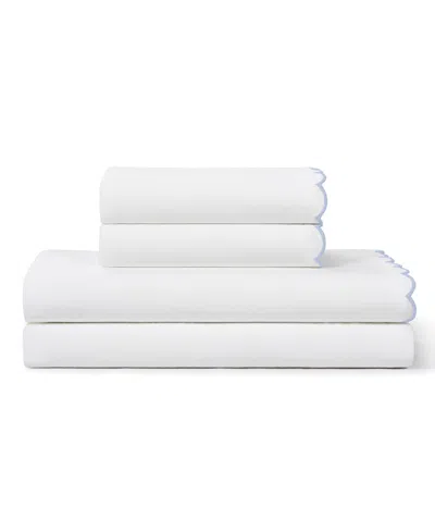 PERI HOME SCALLOP 300-THREAD COUNT COTTON 4-PC. SHEET SET, KING