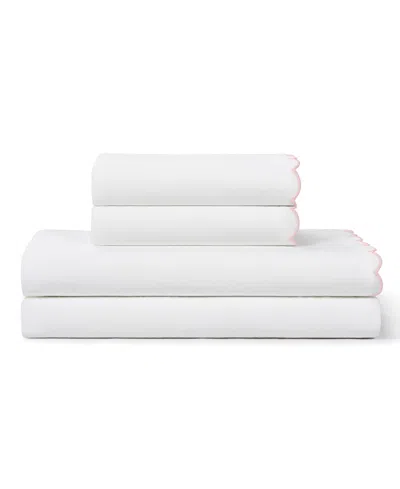 PERI HOME SCALLOP 300-THREAD COUNT COTTON 4-PC. SHEET SET, KING