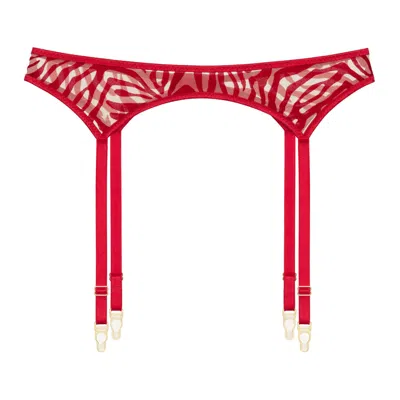 PERILLA WOMEN'S WANTED GARTER BELT RED