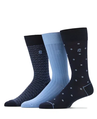 PERRY ELLIS MEN'S 3 PACK NEAT LOGO SOCKS