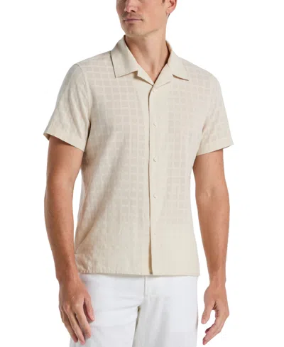 PERRY ELLIS MEN'S DOBBY PLAID SHIRT