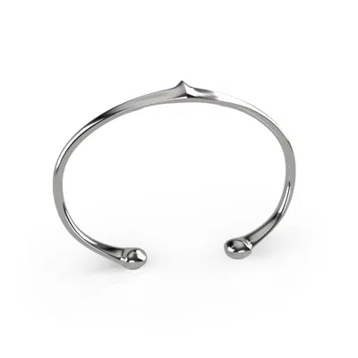 PERRY GARGANO THE WISHBONE CUFF - SILVER WOMEN'S MODERN - WATERPROOF