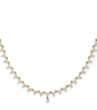 PERSÉE YELLOW GOLD AND DIAMOND TRIANGLE TENNIS NECKLACE