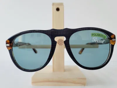 PERSOL PERSOL 649 SUNGLASSES POLARIZED BLUE PRINCE OF WALES 10903R AUTHENTIC 54M