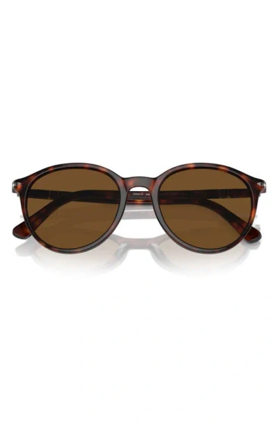 PERSOL PERSOL PHANTOS 56MM POLARIZED ROUND SUNGLASSES
