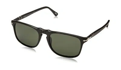 PERSOL PERSOL PO3059S SQUARE SUNGLASSES BLACK/GREEN 54 MILLIMETERS