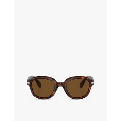PERSOL WOMENS BROWN PO0060S PHANTOS-FRAME TORTOISESHELL ACETATE SUNGLASSES
