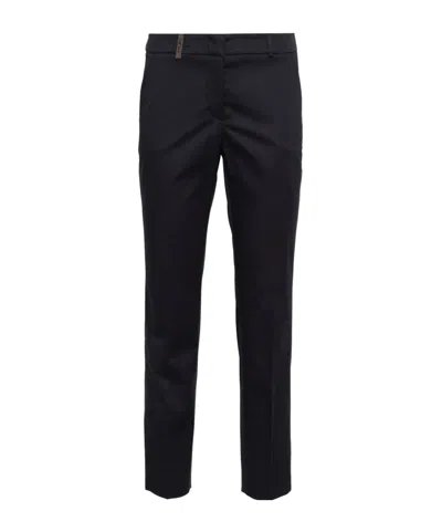 PESERICO PESERICO MID-RISE STRETCHED TAILORED TROUSERS