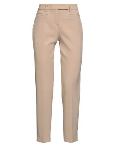 PESERICO PESERICO EASY WOMAN PANTS SAND SIZE 12 POLYESTER, VISCOSE, COTTON, ELASTANE