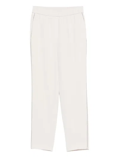 PESERICO ELASTIC-WAISTBAND SIDE-STRIPE TROUSERS