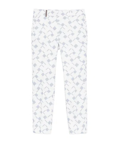 PESERICO GEOMETRIC-PRINT TROUSERS
