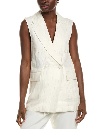 PESERICO PESERICO LINEN-BLEND VEST