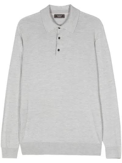 PESERICO MÉLANGE LONGSLEEVED POLO SHIRT