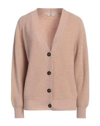 PESERICO PESERICO WOMAN CARDIGAN ANTIQUE ROSE SIZE 12 VIRGIN WOOL, SILK, VISCOSE, CASHMERE, POLYESTER