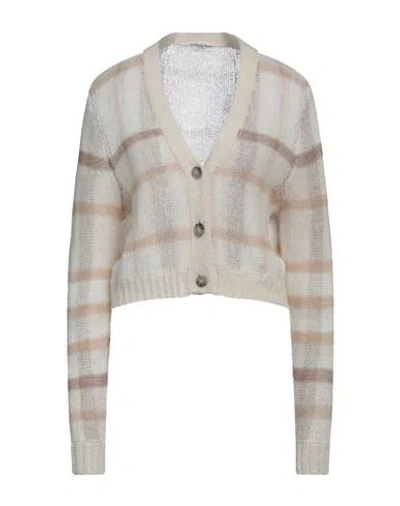 PESERICO PESERICO WOMAN CARDIGAN BEIGE SIZE 14 BABY ALPACA WOOL, POLYAMIDE, VIRGIN WOOL, POLYESTER