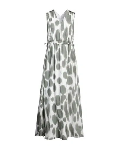 PESERICO PESERICO WOMAN MAXI DRESS MILITARY GREEN SIZE 8 COTTON