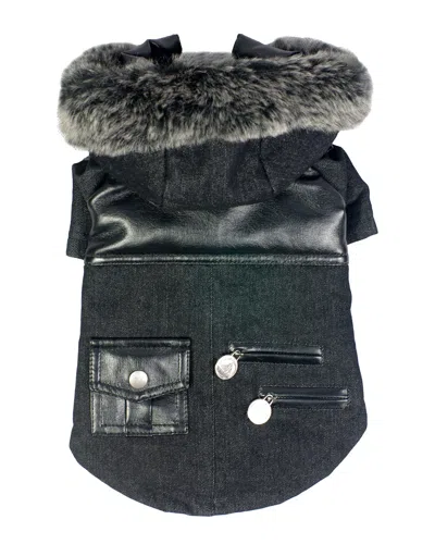 PET LIFE PET LIFE RUFF CHOPPERED DENIM FASHIONED WOOL PET C