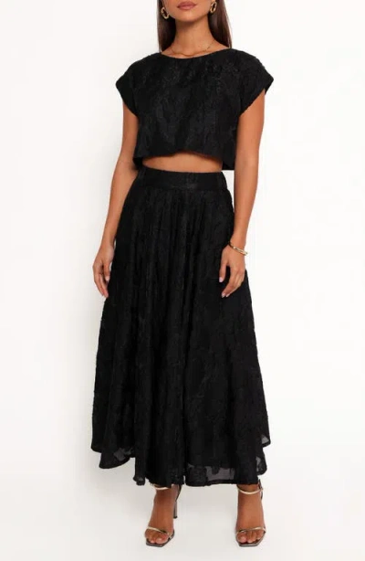 PETAL AND PUP PETAL & PUP BECKHAM FLORAL JACQUARD CROP TOP & MAXI SKIRT SET