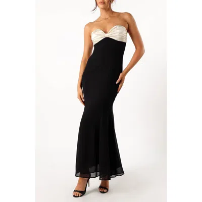 PETAL AND PUP PETAL & PUP CECILIA TWO TONE STRAPLESS MAXI DRESS