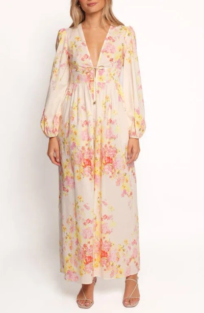 PETAL AND PUP PETAL & PUP CELESTINE FLORAL LONG SLEEVE COTTON JUMPSUIT