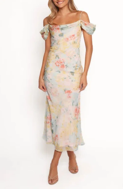 PETAL AND PUP PETAL & PUP ESTHER FLORAL COLD SHOULDER MIDI DRESS