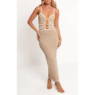 PETAL AND PUP PETAL & PUP FARRAH STRIPE CUTOUT MIDI DRESS