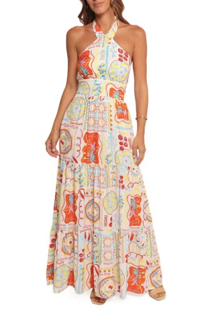 PETAL AND PUP PETAL & PUP JELENA MAXI HALTER DRESS