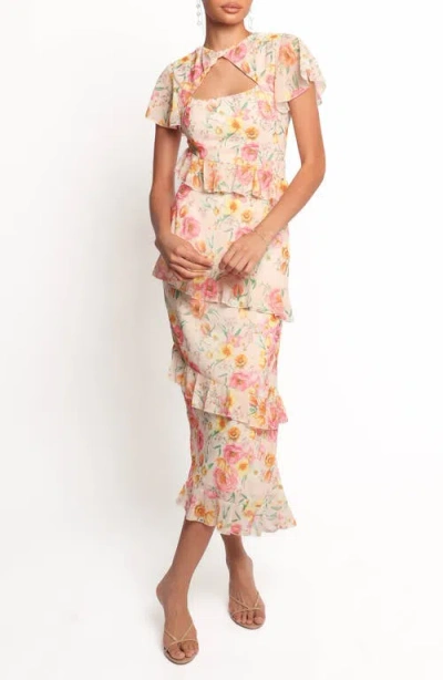 PETAL AND PUP PETAL & PUP LEILA PEONY FLUTTER SLEEVE COCKTAIL DRESS