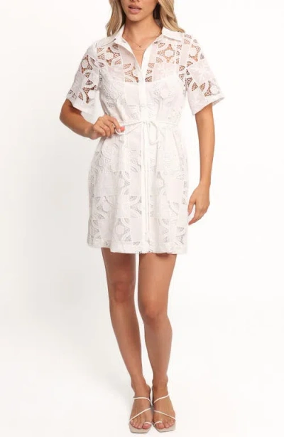 PETAL AND PUP PETAL & PUP LUCINDA EMBROIDERED MINI SHIRTDRESS