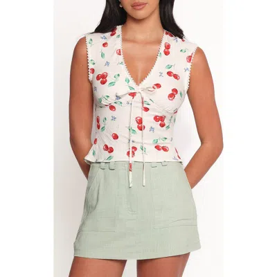 PETAL AND PUP PETAL & PUP MORGAN CHERRY PRINT SLEEVELESS TOP