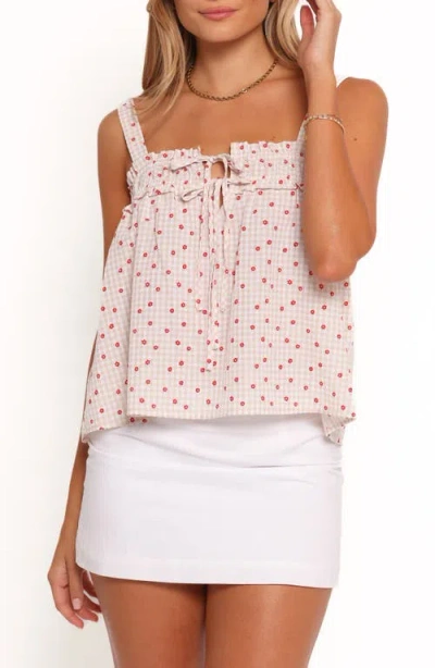 PETAL AND PUP PETAL & PUP RENATA FLORAL GINGHAM BABYDOLL TANK